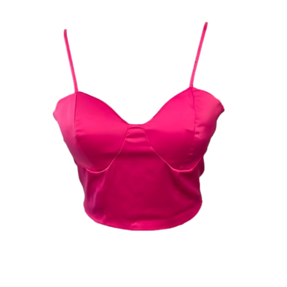 NWOT SINCERELY JULES HOT PINK CROP TOP SIZE L